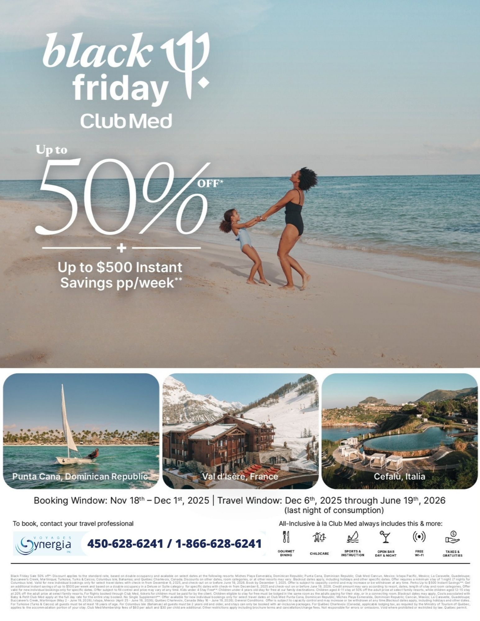 Club Med Promotions Black Friday 50% off with Aqua Terra Travel