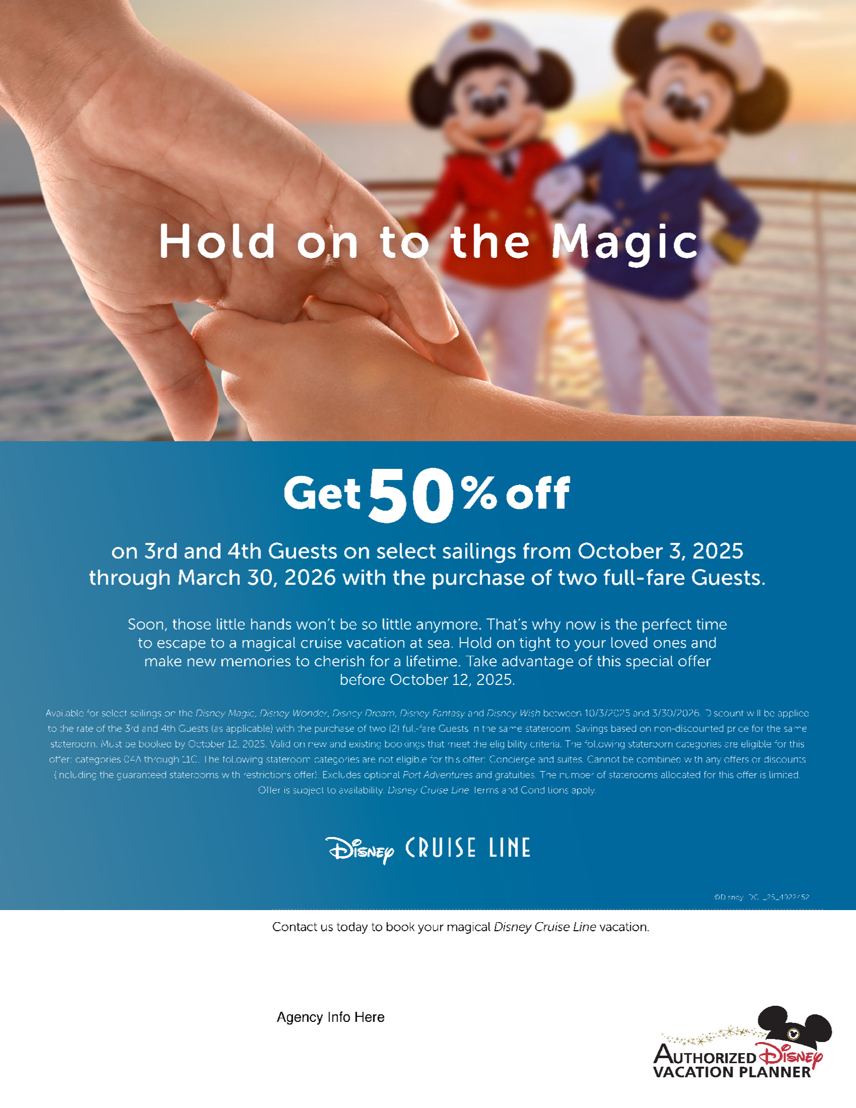 Disney Cruise Line Promotion: Get 50% off 3rd and 4th Guests with Voyages Hautes-Laurentides Magic Makers Disney Cruise Line Promotion: Get 50% off 3rd and 4th Guests with Voyages Hautes-Laurentides Magic Makers