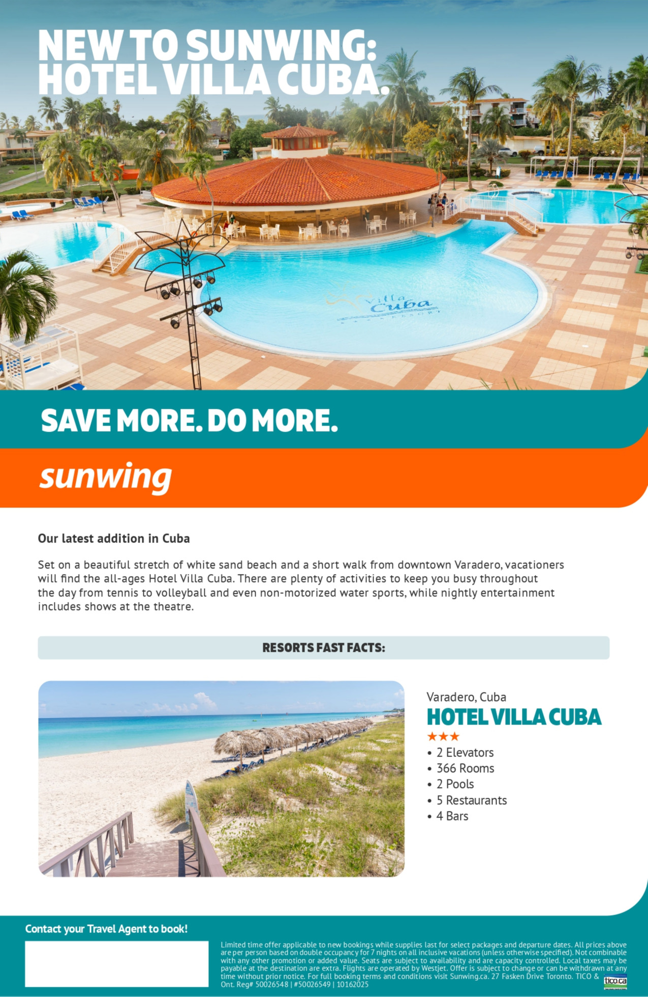 Sunwing Vacations Promotion New To Sunwing Hotel Villa Cuba with Voyages Aqua Terra Hautes-Laurentides
