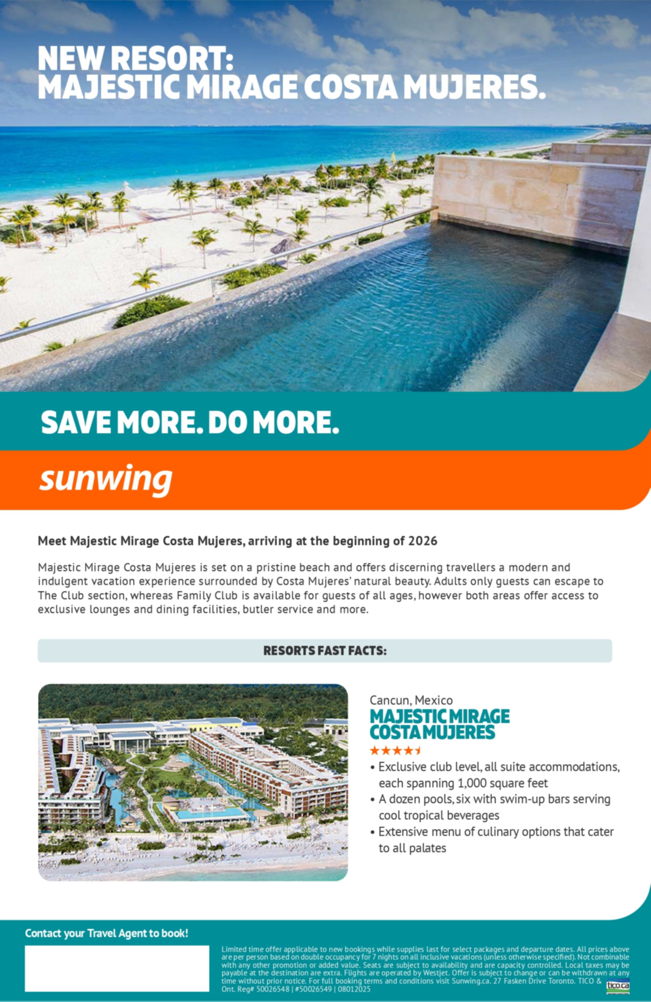 Sunwing Vacations New Resort: Majestic Mirage Costa Mujeres with Voyages Hautes-Laurentides